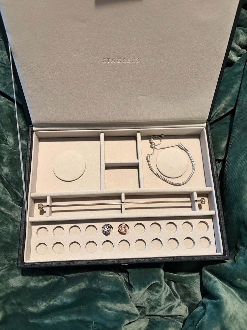 Stackers Charm Jewellery Box with Pandora Bracelet and Charms